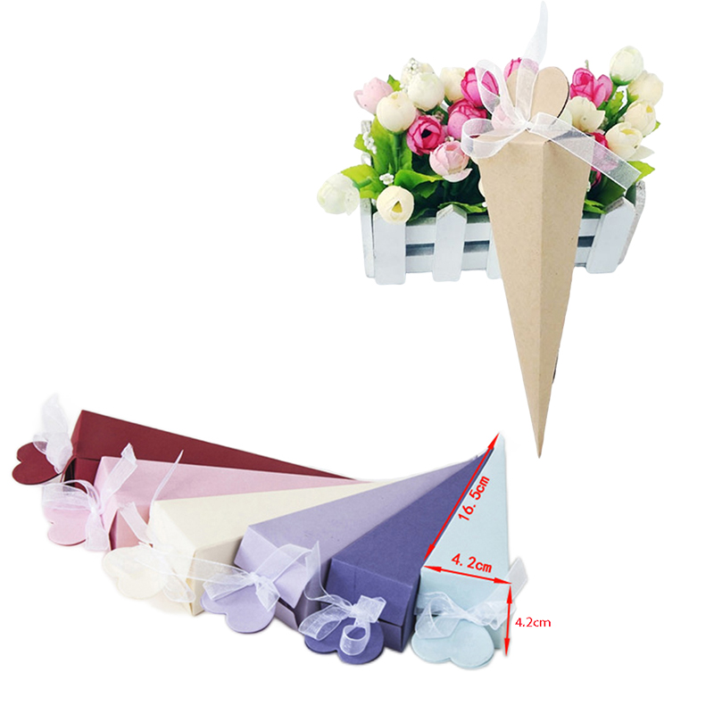 Cotton Candy Cone - 10/20/50Pcs 아이스크림 콘 웨딩 사탕 상자