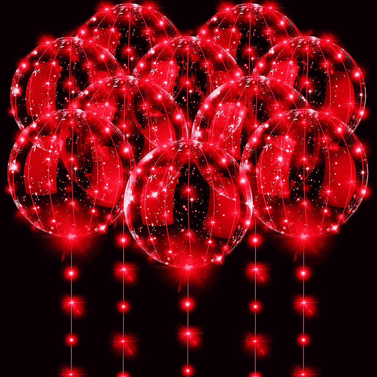 3세트 레드 라이트업 LED 투명 보보 풍선 글로우 버 - Led Balloon Light 리뷰 및 가격