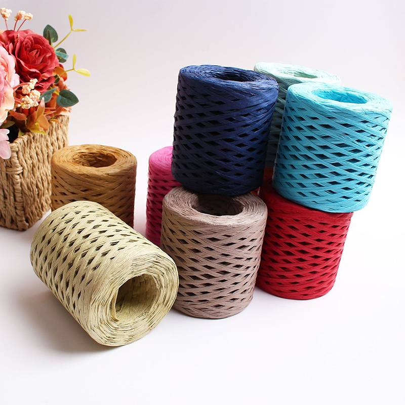 200M/롤 라피아 종이 공예 리본 원사 DIY 선물  - Papercraft Supply Ribbon 리뷰 및 가격