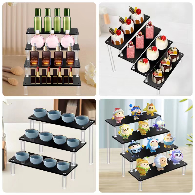 컬렉션을 위한 1-5 계층 검정색 아크릴 디스플레이 스 - Cupcake Stand Tier 리뷰 및 가격