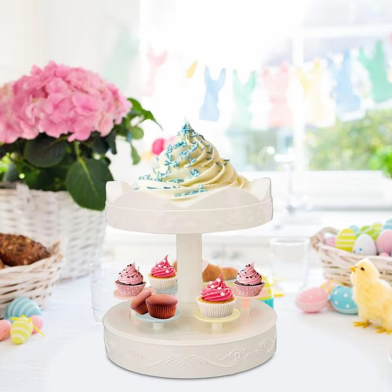 자동 회전 케이크 스탠드, 스시 디저트, 컵케이크, 마 - Cupcake Stand Tier 리뷰 및 가격